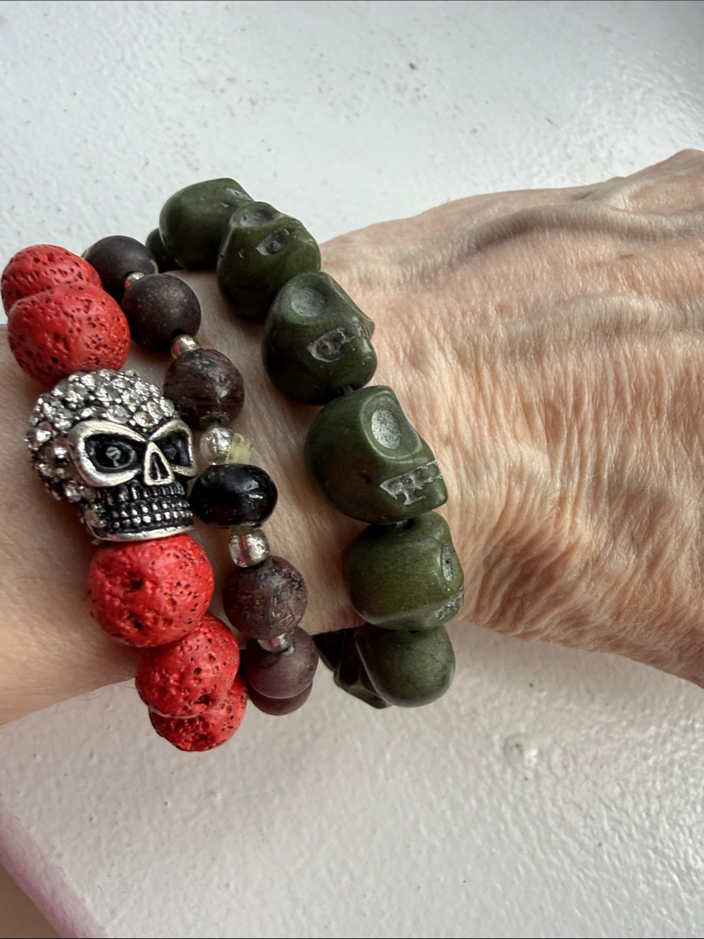 Set of 3 Stretch Bracelets with Halloween Theme.